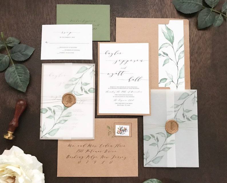Rustic Elegant Wedding Invitations