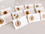 Folding Tent Wedding Place Cards with Baby’s Breath, Wax Seal and Deckled Edging