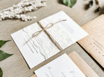 Rustic Lace Wedding Invitation with twine