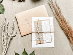 Rustic Lace Wedding Invitation with twine