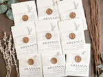 Contemporary Boho Wedding Invitation with Deckled Edging, Vellum and Wax Seal