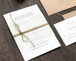 Rustic Lace Wedding Invitation with twine