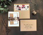 Marsala Burgundy Floral Wedding Invitation with vellum belly band and twine