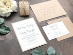 Rustic Wedding Invitation with Burlap and Twine